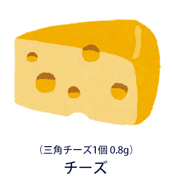 （三角チーズ1個 0.8g）チーズ